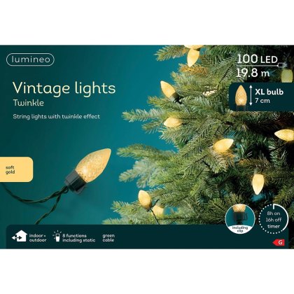 LED Vintage Lights Soft Gold 1980cm LED Vintage Lights Soft Gold 1980cm