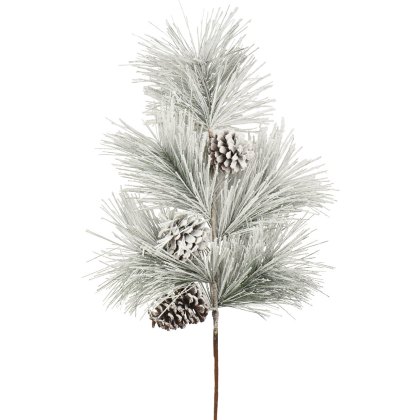 Snowy Spray With Pinecones 80cm Snowy Spray With Pinecones 80cm