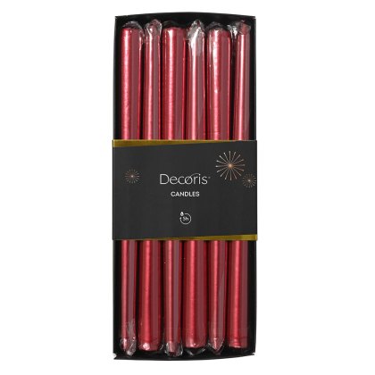 Wax Dinner Candle Red 25cm (Set Of 12) Wax Dinner Candle Red 25cm (Set Of 12)