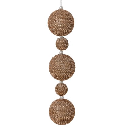 Foam Garland With Light Brown Baubles 1.1ft/35.5cm Foam Garland With Light Brown Baubles 1.1ft/35.5cm