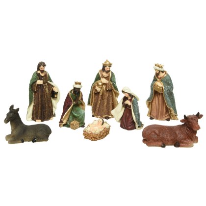 Nativity Figures 8 Pieces Multicoloured 20cm Nativity Figures 8 Pieces Multicoloured 20cm