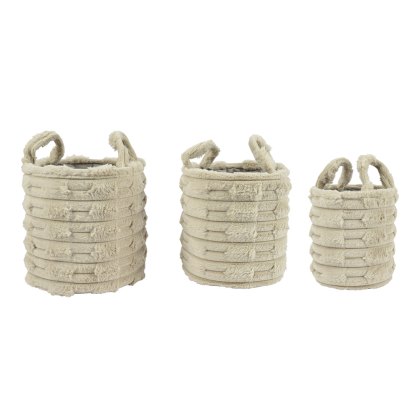 Baskets Light Brown (Set Of 3) Baskets Light Brown (Set Of 3)
