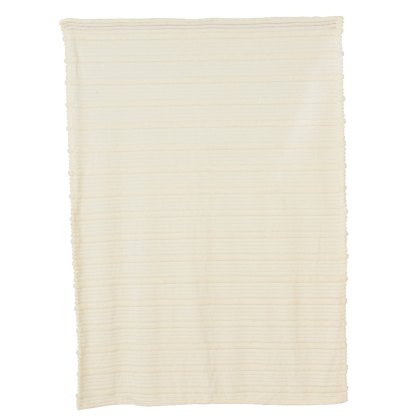 Ribbed Throw White 170cm x 130cm Ribbed Throw White 170cm x 130cm
