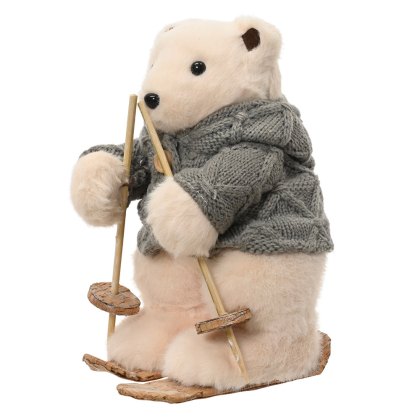 Polar Bear On Skis 23cm Polar Bear On Skis 23cm