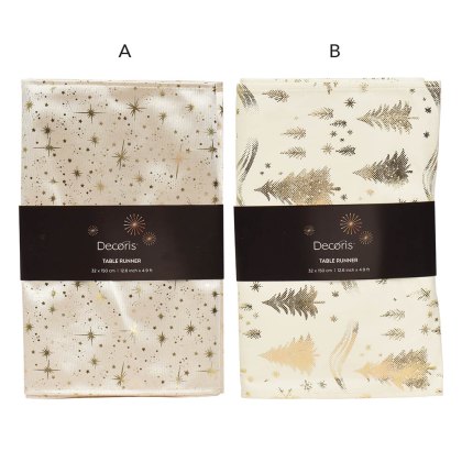 Table Runner Silver & White 150cm (Choice Of 2) Table Runner Silver & White 150cm (Choice Of 2)