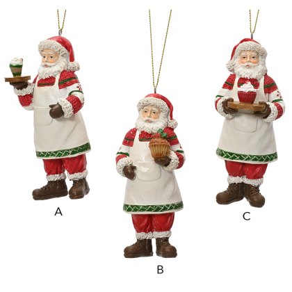 Polyresin Santa 11.5cm (Choice Of 3) Polyresin Santa 11.5cm (Choice Of 3)