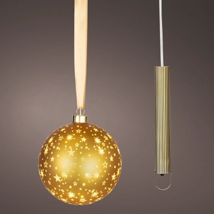 Micro LED Ball Gold & Warm White Lights 14cm Micro LED Ball Gold & Warm White Lights 14cm