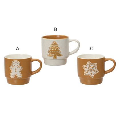 Mug With Star, Gingerbread Man or Tree (Choice Of 3) Mug With Star, Gingerbread Man or Tree (Choice Of 3)