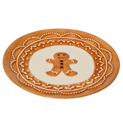 Dinner Plate With Gingerbread Man 20cm Dinner Plate With Gingerbread Man 20cm