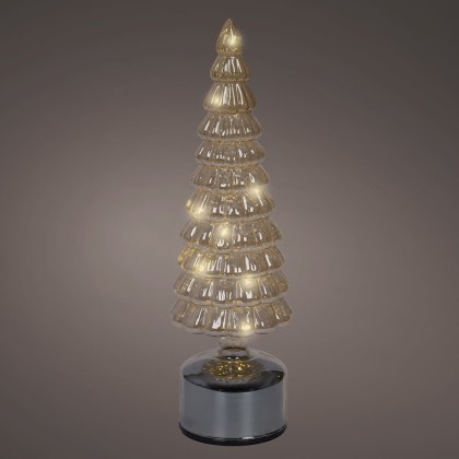 Micro LED Rotating Glass Tree Amber 34cm Micro LED Rotating Glass Tree Amber 34cm