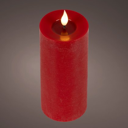 LED Realistic Candle Red 20cm LED Realistic Candle Red 20cm