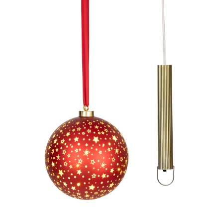 Micro LED Ball Red & Warm White Lights 19cm Micro LED Ball Red & Warm White Lights 19cm