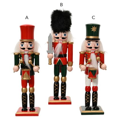 Velvet Pinewood Nutcracker 38cm (Choice Of 3) Velvet Pinewood Nutcracker 38cm (Choice Of 3)