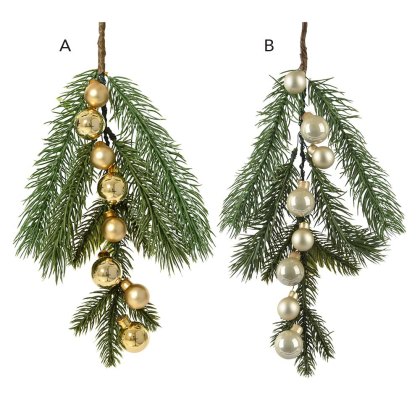 Branch With Berries Gold Or Pearl 4.5cm (Choice Of 2) Branch With Berries Gold Or Pearl 4.5cm (Choice Of 2)