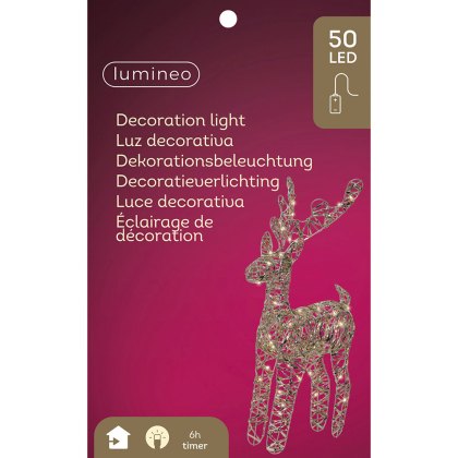Micro LED Metal Deer Gold With Warm White Lights 55cm Micro LED Metal Deer Gold With Warm White Lights 55cm