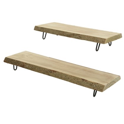 Rectangular Wooden Tray With Iron Legs Natural (Set Of 2) Rectangular Wooden Tray With Iron Legs Natural (Set Of 2)