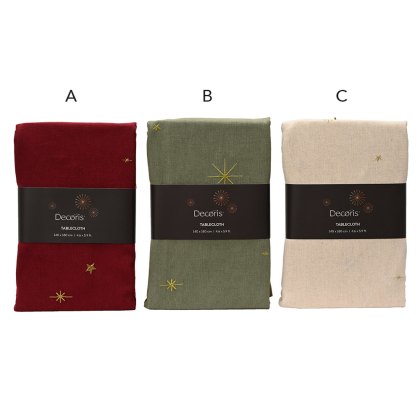 Table Cloth With Gold Embroidery 140cm (Choice Of 3) Table Cloth With Gold Embroidery 140cm (Choice Of 3)