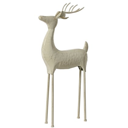 3D Iron Deer White & Gold 23cm 3D Iron Deer White & Gold 23cm