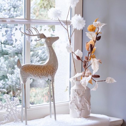 3D Iron Deer White & Gold 23cm 3D Iron Deer White & Gold 23cm