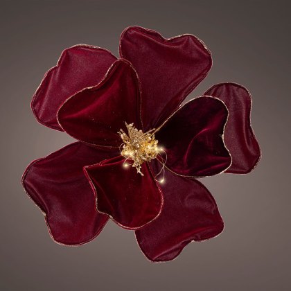 Velvet Micro LED Flower Oxblood 30cm Velvet Micro LED Flower Oxblood 30cm