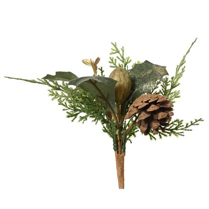 Holly & Pinecone Pick 20cm Holly & Pinecone Pick 20cm