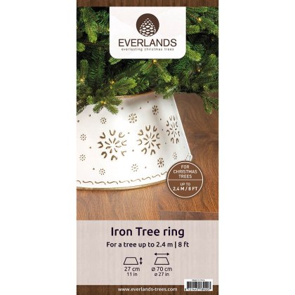 Tree Ring White With Gold Design 70cm