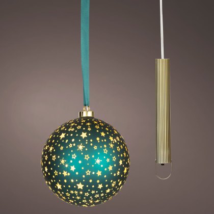 Micro LED Ball Emerald & Warm White Lights 19cm Micro LED Ball Emerald & Warm White Lights 19cm