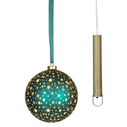 Micro LED Ball Emerald & Warm White Lights 19cm Micro LED Ball Emerald & Warm White Lights 19cm