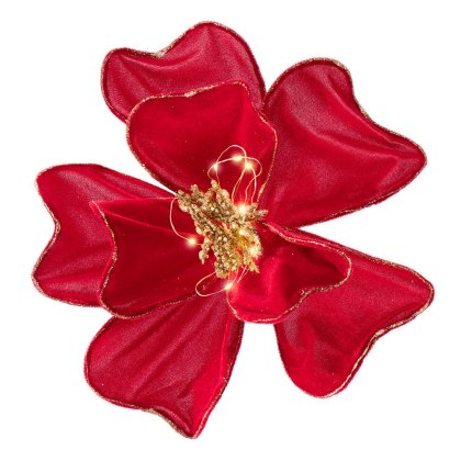 Velvet Micro LED Flower Red 30cm Velvet Micro LED Flower Red 30cm
