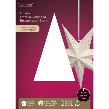 LED Paper Star White 18.5cm LED Paper Star White 18.5cm