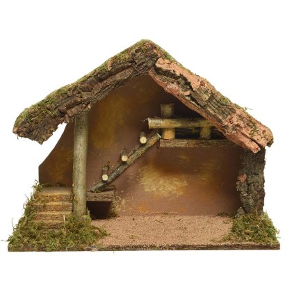 Nativity House With Ladder 39cm Nativity House With Ladder 39cm