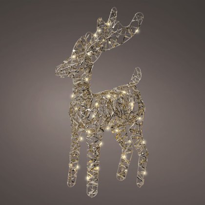 Micro LED Metal Deer Gold & Warm White Lights 37cm Micro LED Metal Deer Gold & Warm White Lights 37cm