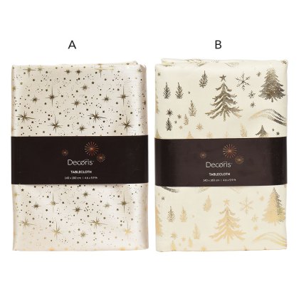 Table Cloth Silver & White 180cm (Choice Of 2) Table Cloth Silver & White 180cm (Choice Of 2)
