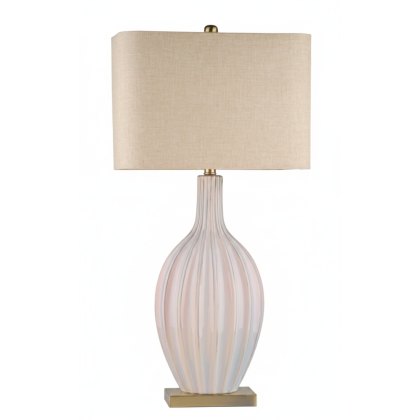 Rian Table Lamp Cream Base With Cream Linen Shade Rian Table Lamp Cream Base With Cream Linen Shade