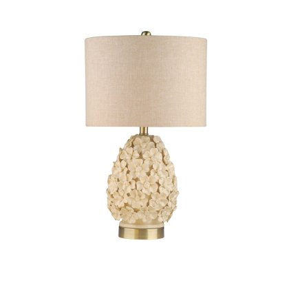 Sara Table Lamp Cream Base With Cream Linen Shade Sara Table Lamp Cream Base With Cream Linen Shade