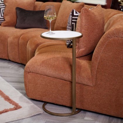 Oscar Sofa/Side Table With White Top