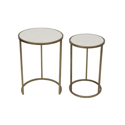 Arlo Nest Of Tables (2) White Tabletops Arlo Nest Of Tables (2) White Tabletops