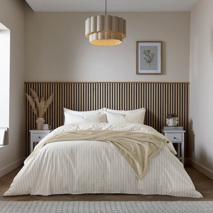 Calico & Chalk Tranquil Check Duvet Cover Set (Multiple Sizes & Colours)