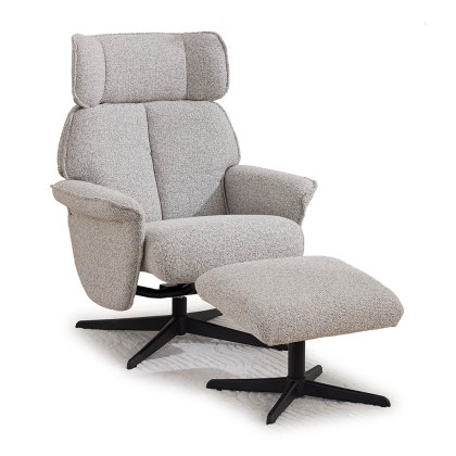 Darling Swivel Recliner & Footstool Fabric (Multiple Colours) Darling Swivel Recliner & Footstool Fabric (Multiple Colours)
