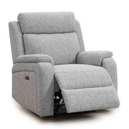 Formello Electric Reclining Armchair Fabric Silver Formello Electric Reclining Armchair Fabric Silver
