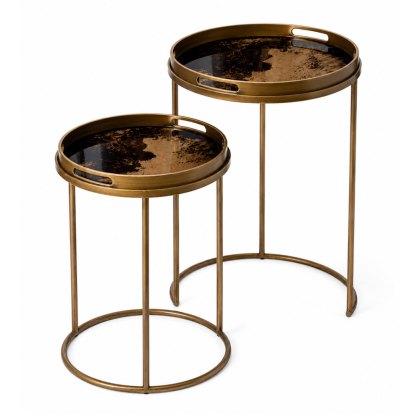 Solene Nest of Tables (2) Gold Solene Nest of Tables (2) Gold