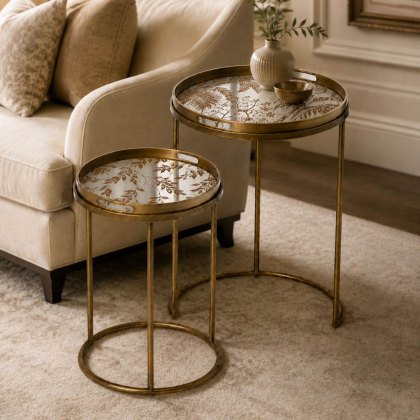 Zelda Nest Of Tables (2) Gold Zelda Nest Of Tables (2) Gold