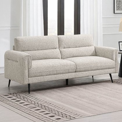 Valentia 3 Seater Sofa Fabric Beige Valentia 3 Seater Sofa Fabric Beige