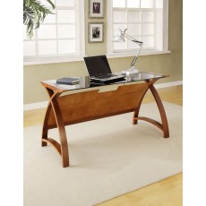 Curve Office Walnut Wide Laptop Desk Curve Office Walnut Wide Laptop Desk