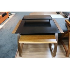 Curve Office Walnut Narrow Computer Desk With Keyboard & Monitor Shelf Curve Office Walnut Narrow Computer Desk With Keyboard & Monitor Shelf