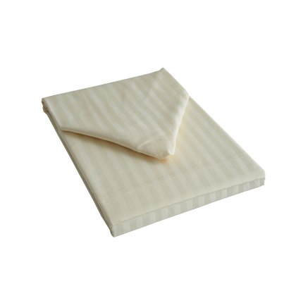 Hotel Stripe Flat Sheet Ivory (Multiple Sizes)