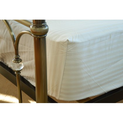 Hotel Stripe Fitted Sheet (15") (Multiple Sizes & Colours) Hotel Stripe Fitted Sheet (15") (Multiple Sizes & Colours)