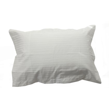 Hotel Stripe Oxford Pillowcase White Hotel Stripe Oxford Pillowcase White