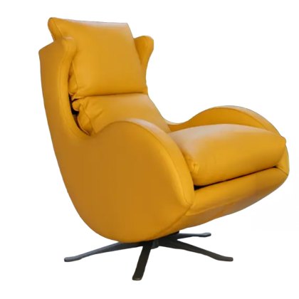 Lenny Swivel & Rocking Armchair Ciervo Leather