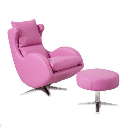 Lenny Swivel & Rocking Armchair Ciervo Leather Lenny Swivel & Rocking Armchair Ciervo Leather